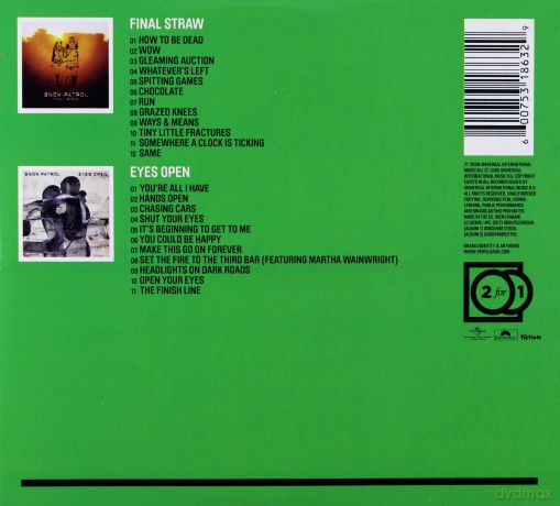 Snow Patrol: 2 For 1: Final Straw / Eyes Wide Open [2CD]
