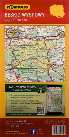 Mapa turystyczna - Beskid Wyspowy 1:50 000
