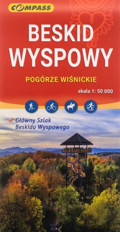 Mapa turystyczna - Beskid Wyspowy 1:50 000