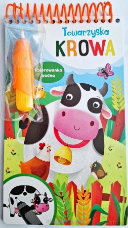 Towarzyska krowa. Kolorowanka wodna [KSIĄŻKA]
