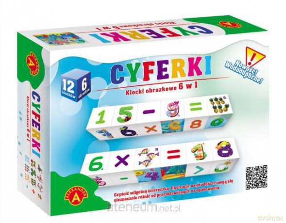 Klocki obrazkowe 6w1 Cyferki [KLOCKI]