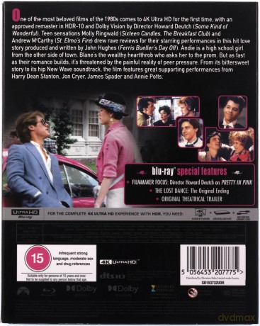 Pretty In Pink (Dziewczyna w różowej sukience) [Blu-Ray 4K]+[Blu-Ray]