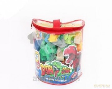 Klocki plastikowe dinozaury 43el [KLOCKI]