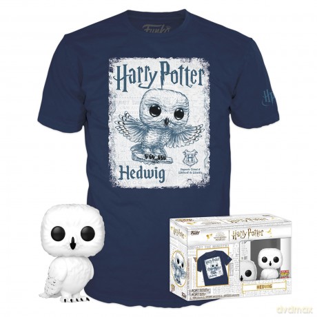 FUNKO POP T-shirt Harry Potter M + POP Hedwid 63608