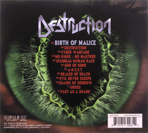 Destruction: Birth Of Malice (digipack) [CD]