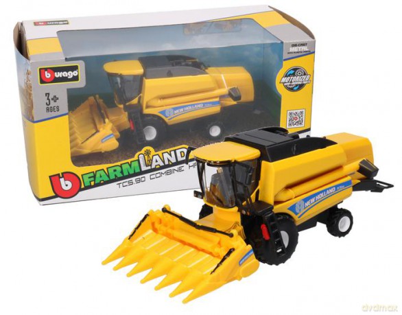 Bburago Model Farmland Tc5.90 Combine Harvester W/Corn Header 18cm