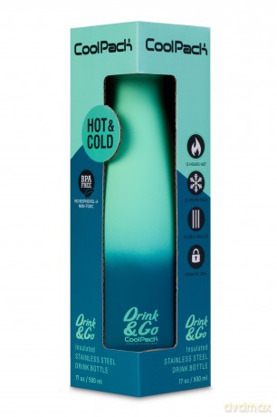 Bidon 500ml metalowy Coolpack Gradient Blue Lagoon