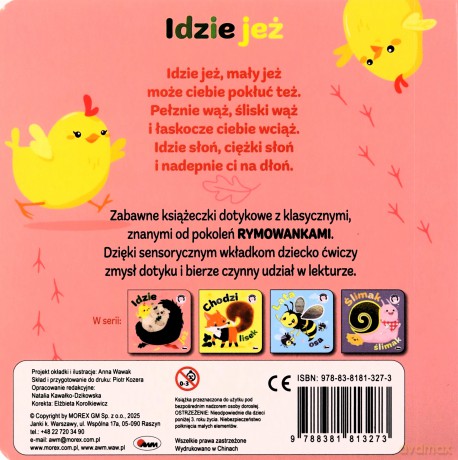 Idzie jeż. Rymowanki dotykanki [KSIĄŻKA]