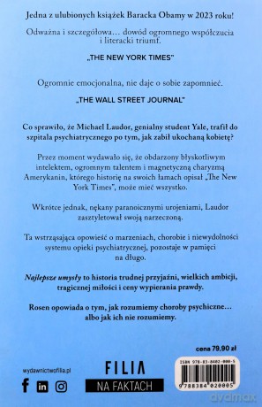 Najlepsze umysły. Geniusz, przyjaciel, morderca. Tragiczna historia schizofrenii - Jonathan Rosen [KSIĄŻKA]