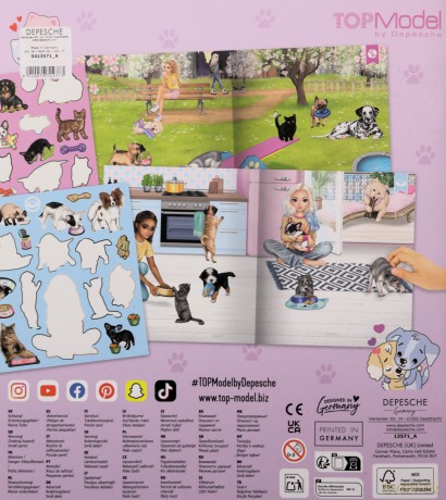 Zestaw z naklejkami Kitty and Doggy Top Model 13571A