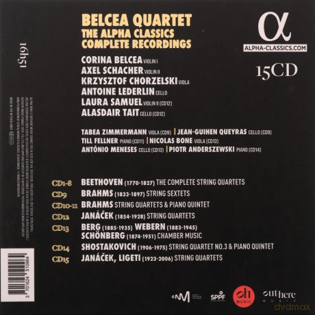 Belcea Quartet: Belcea Quartet: The Alpha Classics Complete Recordings [15CD]