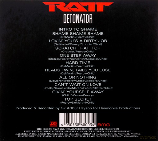 Ratt: Detonator [CD]