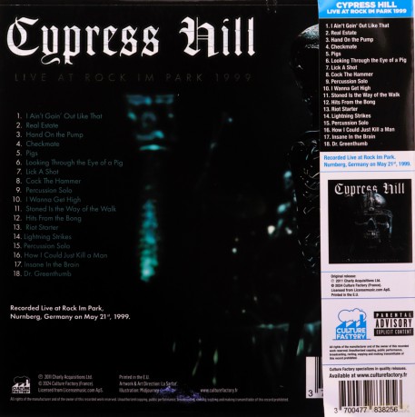 Cypress Hill: Live At Rock Im Park 1999 (Blue Polycarbonate Cd) (Black Friday 2024) [CD]