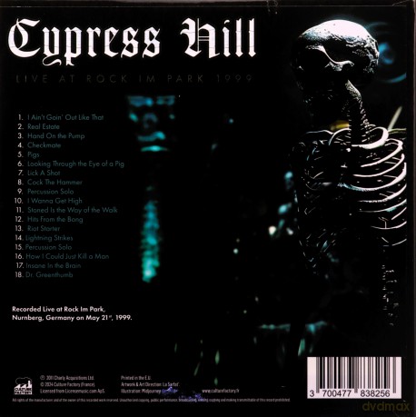 Cypress Hill: Live At Rock Im Park 1999 (Blue Polycarbonate Cd) (Black Friday 2024) [CD]