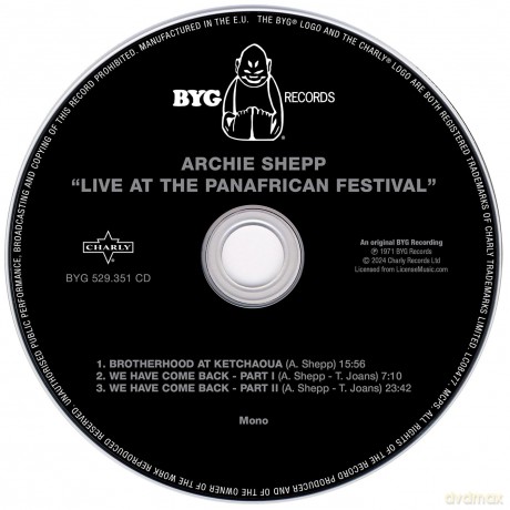 Archie Shepp: Live At The Pan-African Festival [CD]