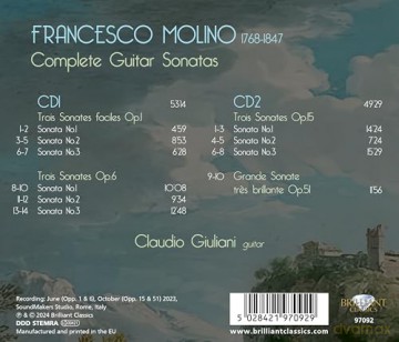 Claudio Giuliani: Molino: Complete Guitar Sonatas [2CD]