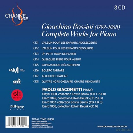 Paolo Giacometti: Rossini: Complete Works For Piano [8CD]