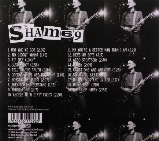 Sham 69: Set List The Anthology [CD]