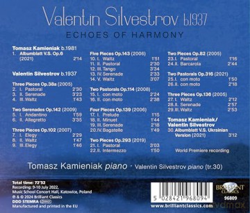 Tomasz Kamieniak: Silvestrov: Echoes Of Harmony [CD]