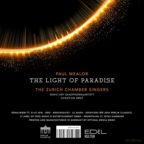 Zurich Chamber Singers: The Light Of Paradise [CD]