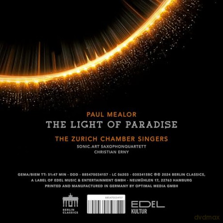 Zurich Chamber Singers: The Light Of Paradise [CD]