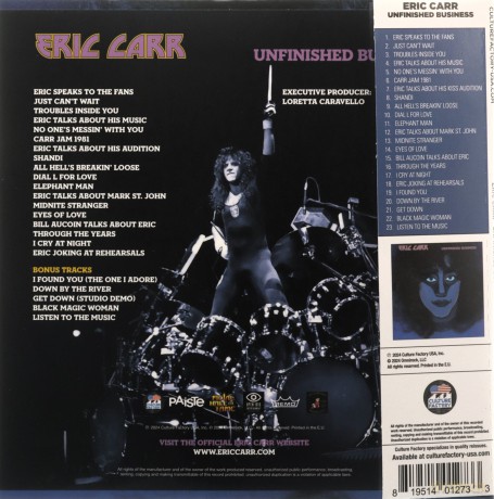 Eric Carr: Unfinished Business (Blue Polycarbonate Cd) [CD]