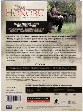 Czas Honoru tom 17 odcinki 49-51 (booklet) [DVD]