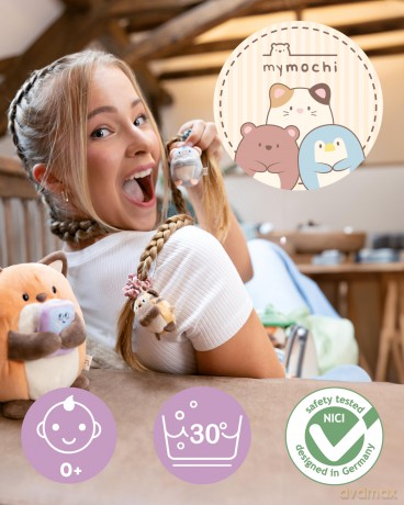 NICI mymochi przytulanka Lis Geeks z grą video 27 cm