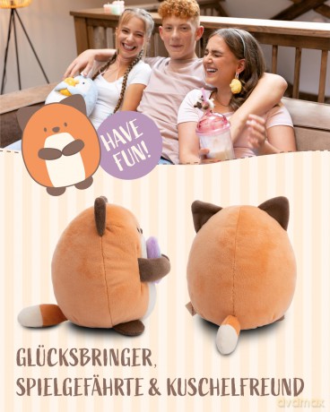NICI mymochi przytulanka Lis Geeks z grą video 27 cm