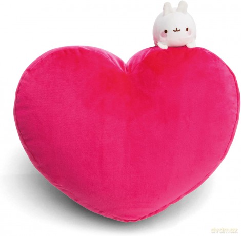 NICI Poduszka w kształcie z serca z mini Molang 42x27 cm
