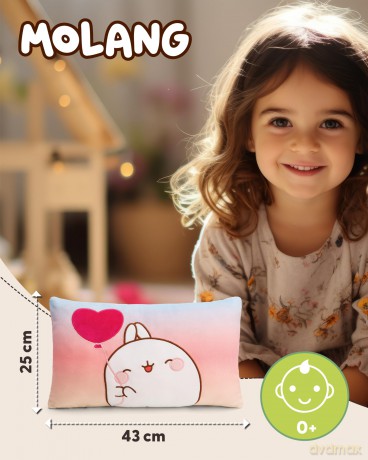 NICI Poduszka MOLANG z balonem w kształcie serca 43x25 cm