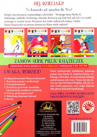 Kolorowanki Św. Jana Pawła II - Ukochane miejsca.. [KSIĄŻKA]