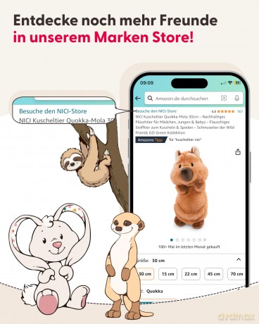 NICI Przytulanka MOLANG z balonem w kształcie serca 12 cm