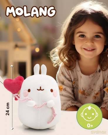 NICI Przytulanka MOLANG z balonem w kształcie serca 24 cm