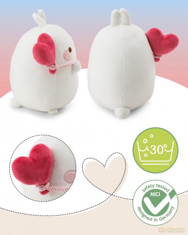 NICI Przytulanka MOLANG z balonem w kształcie serca 24 cm