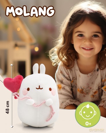 NICI Przytulanka MOLANG z balonem w kształcie serca 48 cm