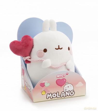 NICI Przytulanka MOLANG z balonem w kształcie serca 16 cm