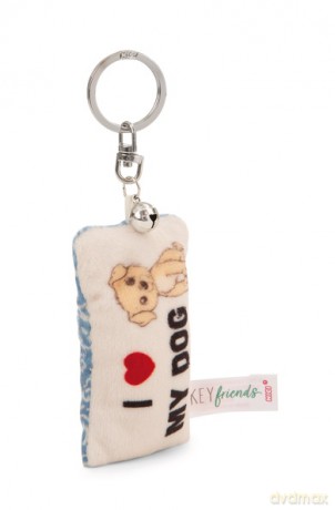 NICI wieszak/brelok na klucze mini podusia "l love my dog" 8cm z dwoneczkiem