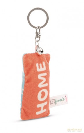 NICI wieszak/brelok na klucze mini podusia "HOME" 8cm z dwoneczkiem