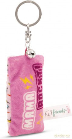NICI wieszak/brelok na klucze mini podusia "MAMA ROCKT!" 8cm z dwoneczkiem