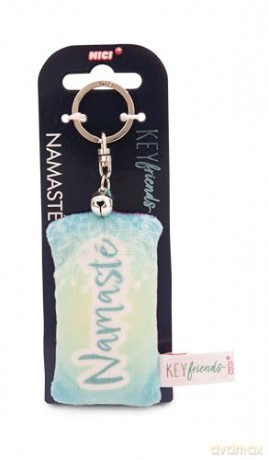NICI wieszak/brelok na klucze mini podusia "NAMASTE" 8cm z dwoneczkiem