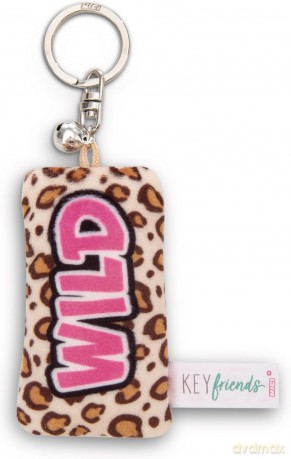 NICI wieszak/brelok na klucze mini podusia "WILD" 8cm z dwoneczkiem
