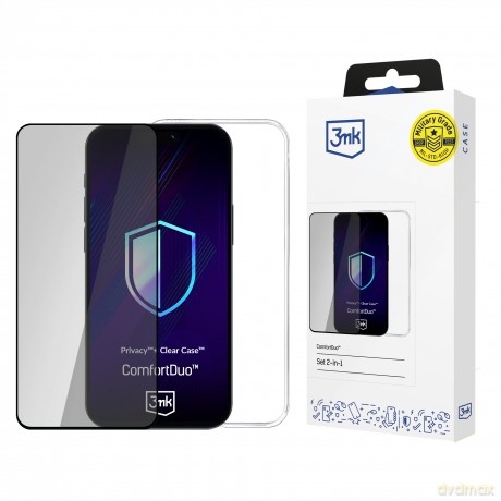 Apple iPhone 16 Pro - 3mk ComfortDuo Privacy Clear