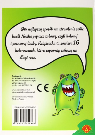 Koloruj według liczb 1 [KSIĄŻKA]