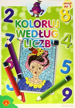 Koloruj według liczb 1 [KSIĄŻKA]