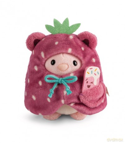 NICI mymochi przytulanka Królik Pibu z kostiumem truskawki i lodem 8cm z zawieszką