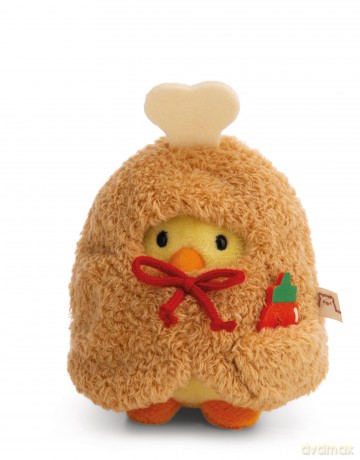 NICI mymochi przytulanka Kurczaczek Tschieps z kostiumem kurczaka i sosem chili 8cm z zawieszką