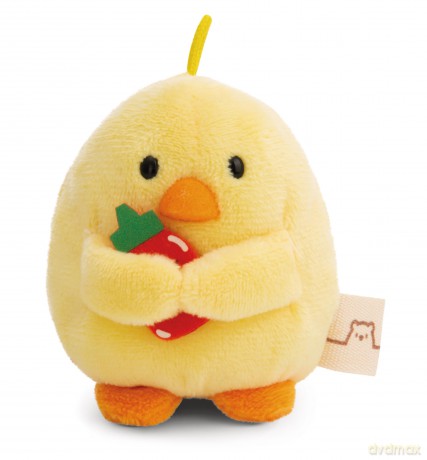 NICI mymochi przytulanka Kurczaczek Tschieps z kostiumem kurczaka i sosem chili 8cm z zawieszką