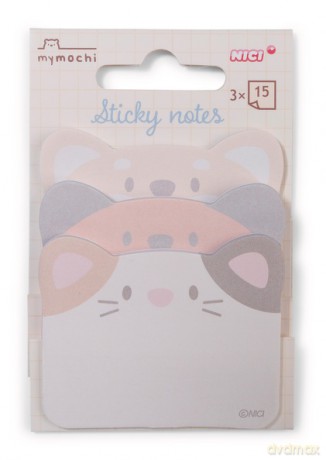 NICI zestaw sticky notes mymochi 3 wzory 15 karteczek samoprzylepne