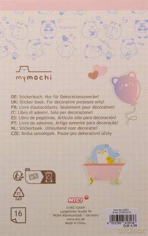 NICI Notes z naklejkami mymochi 550 naklejek